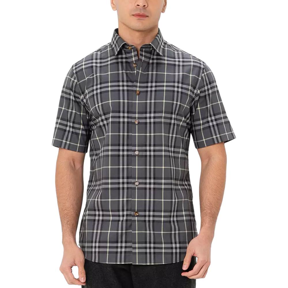 Burberry SS25  Check Cotton Short-Sleeve Shirt Multicolor 80846911 圖 6