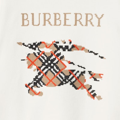 Burberry SS25 EKD 標誌格紋羅紋針織棉質衛衣 粉白色 81105471 Details for Burberry SS25 EKD 標誌格紋羅紋針織棉質衛衣 粉白色 81105471