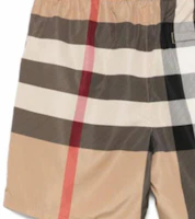 Shop Burberry SS25 Check Drawstring Pocket Swim Shorts Men’s Khaki. 81072721