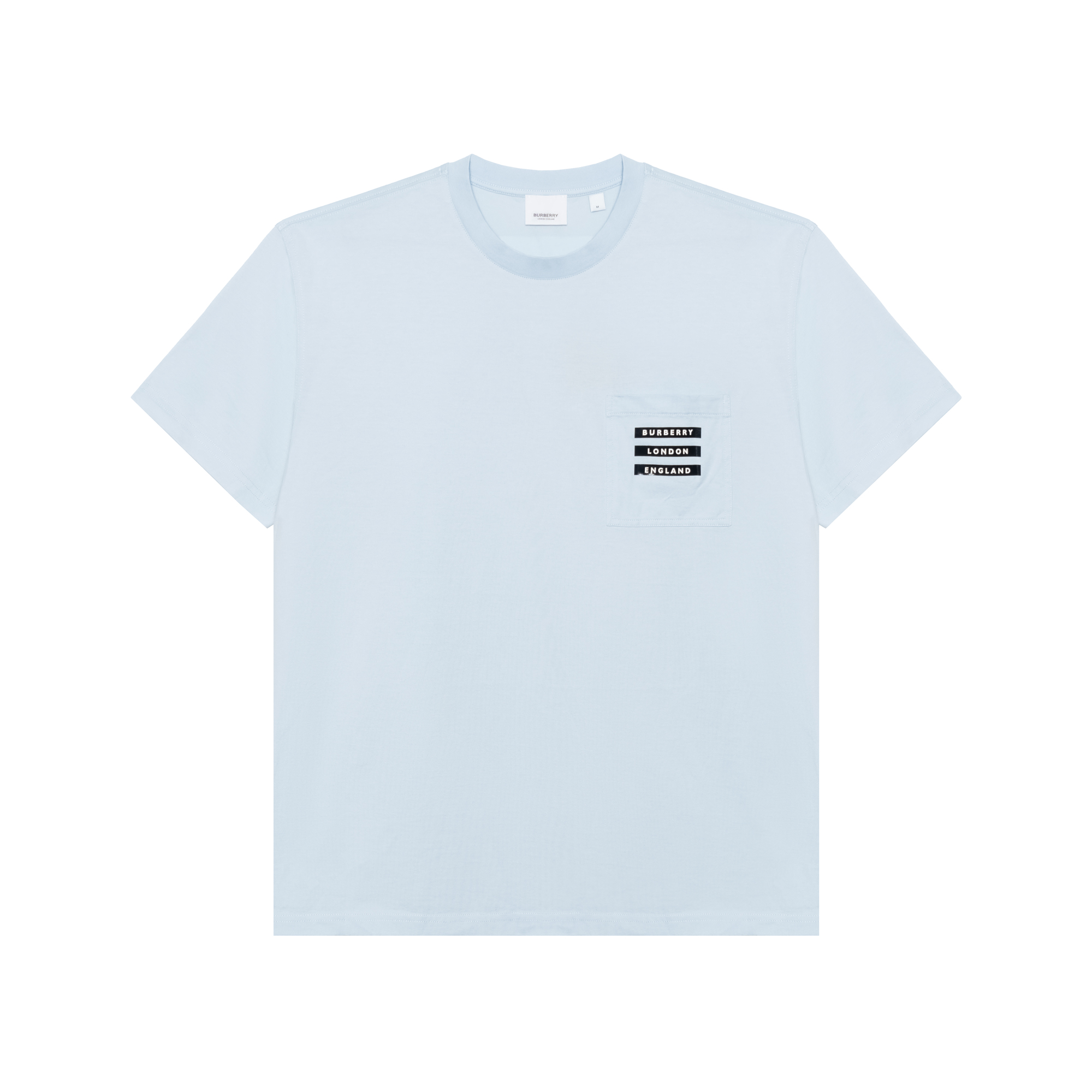 Burberry Statue Print Loose Fit Cotton T-Shirt for Men in Light Blue. 80439741