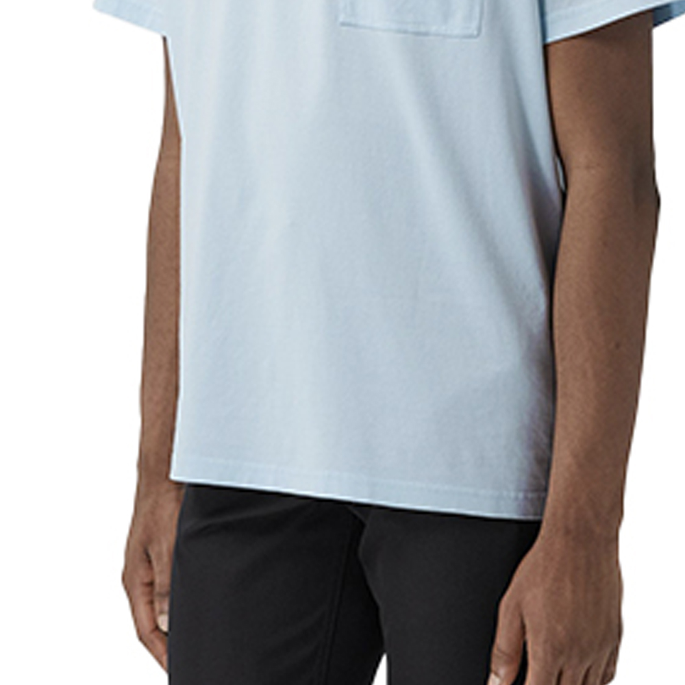 Burberry Statue Print Loose Fit Cotton T-Shirt for Men in Light Blue. 80439741 圖 5