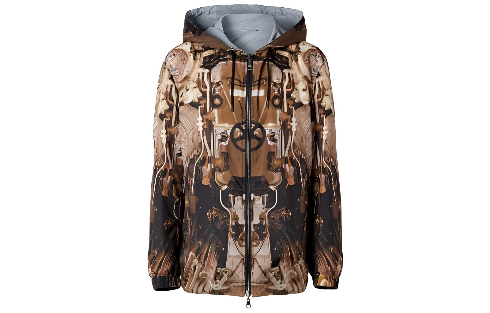 Burberry Storm Print Copper Zip Hoodie Jacket for Men 80242381
