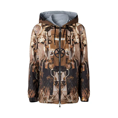 Burberry Storm Print Copper Zip Hoodie Jacket for Men 80242381