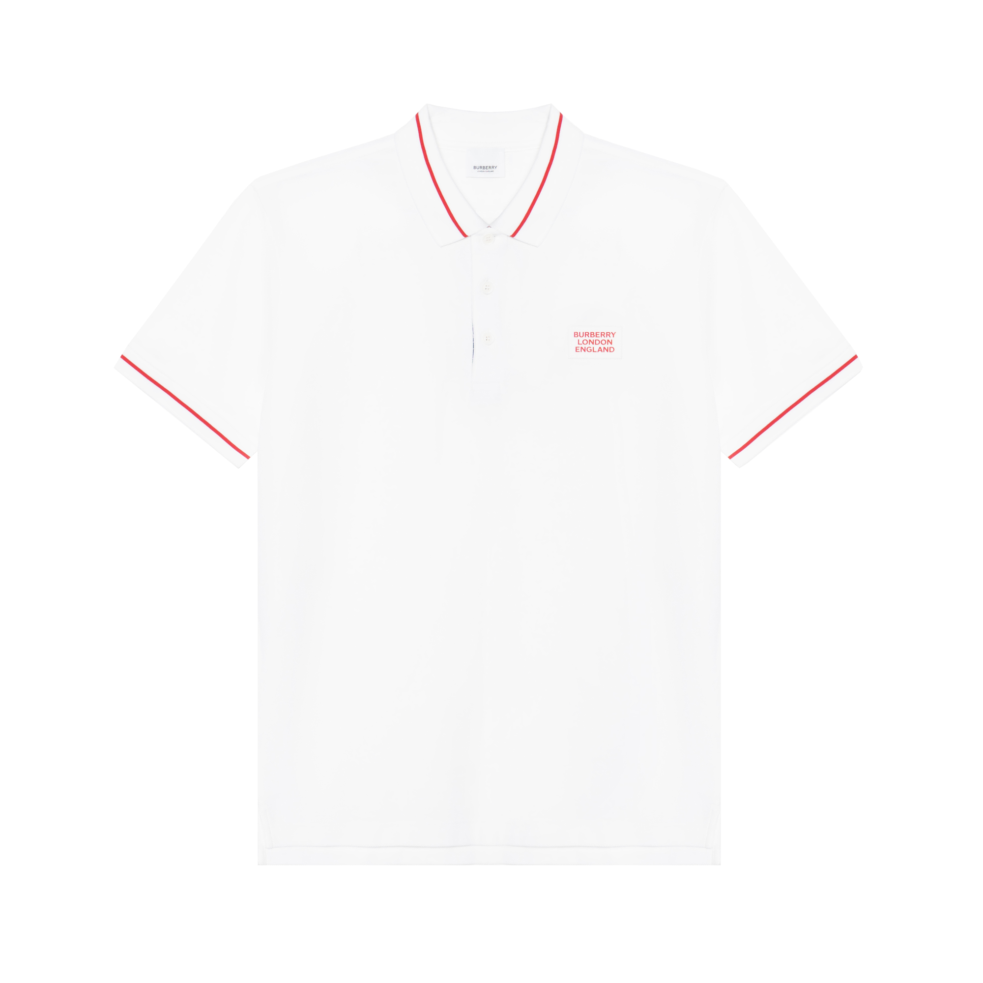 Burberry Straight-Fit Short-Sleeve Polo Shirt White 8025973