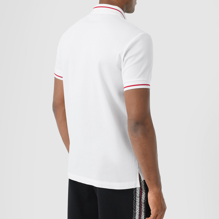 Burberry Straight-Fit Short-Sleeve Polo Shirt White 8025973 圖 5