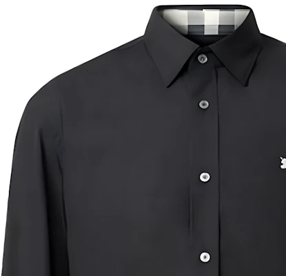 Burberry 彈性長袖襯衫 馬刺繡標誌 黑色 80362911 Sizing Burberry 彈性長袖襯衫 馬刺繡標誌 黑色 80362911