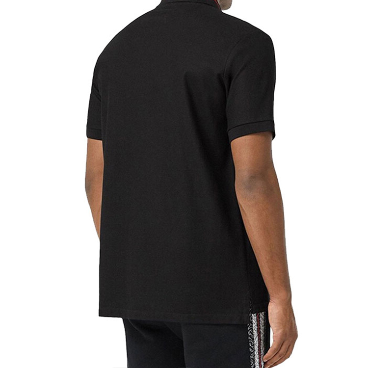 Burberry Stripe Logo Short-Sleeve Polo Shirt Black 80270161 圖 4