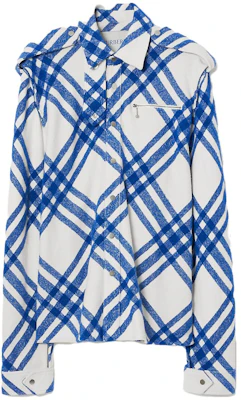 BURBERRY條紋拼接單排扣長袖襯衫藍色男款 80788651 Buy BURBERRY條紋拼接單排扣長袖襯衫藍色男款 80788651