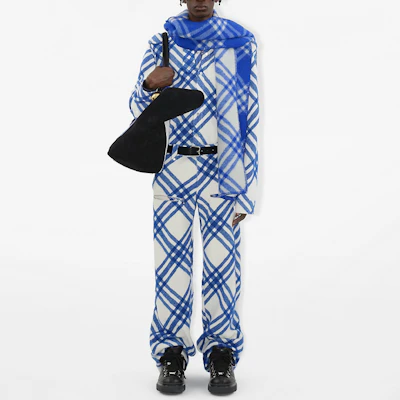 BURBERRY條紋拼接單排扣長袖襯衫藍色男款 80788651 Lookbook BURBERRY條紋拼接單排扣長袖襯衫藍色男款 80788651