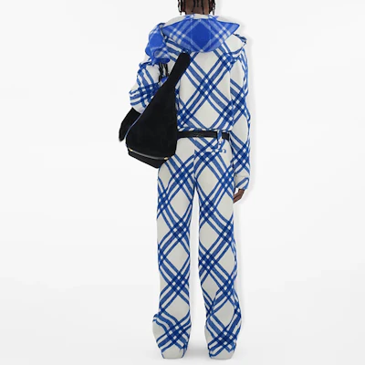 BURBERRY條紋拼接單排扣長袖襯衫藍色男款 80788651 Shop BURBERRY條紋拼接單排扣長袖襯衫藍色男款 80788651