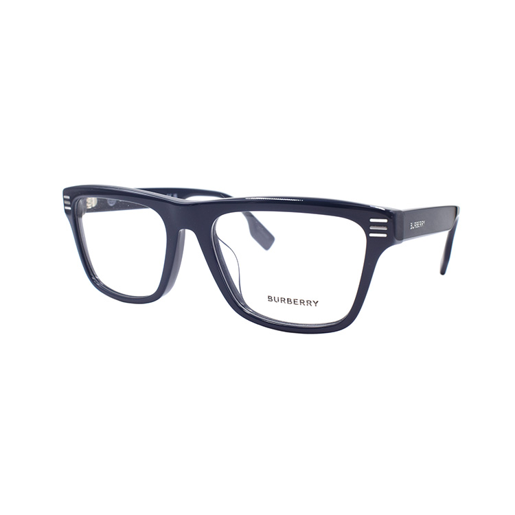 BURBERRY Stripe Series Minimalist Square Optical Glasses 2387F Men - Navy Blue B2387-F-3961
