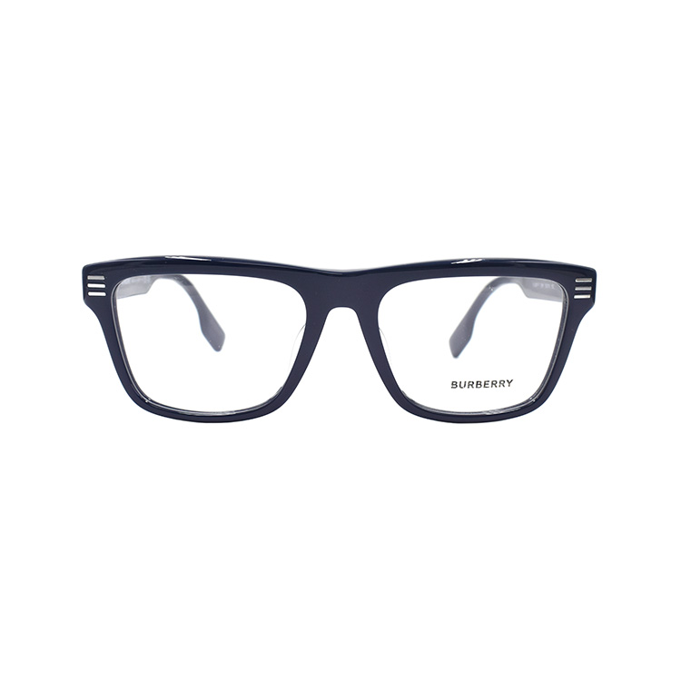 BURBERRY Stripe Series Minimalist Square Optical Glasses 2387F Men - Navy Blue B2387-F-3961 圖 3