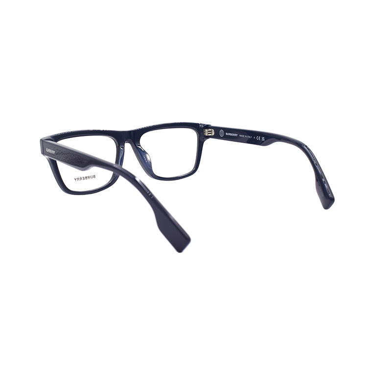 BURBERRY Stripe Series Minimalist Square Optical Glasses 2387F Men - Navy Blue B2387-F-3961 圖 4