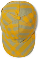 Shop Burberry 條紋黃色棉混羊毛棒球帽 中性款. 80794781