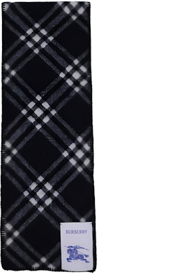 Burberry 條紋標誌貼布針織圍巾 情侶款 黑色 80792461 Buy Burberry 條紋標誌貼布針織圍巾 情侶款 黑色 80792461