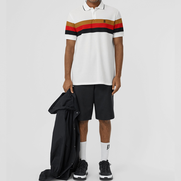 Burberry Striped Logo Short Sleeve Polo Shirt 80258791 圖 3