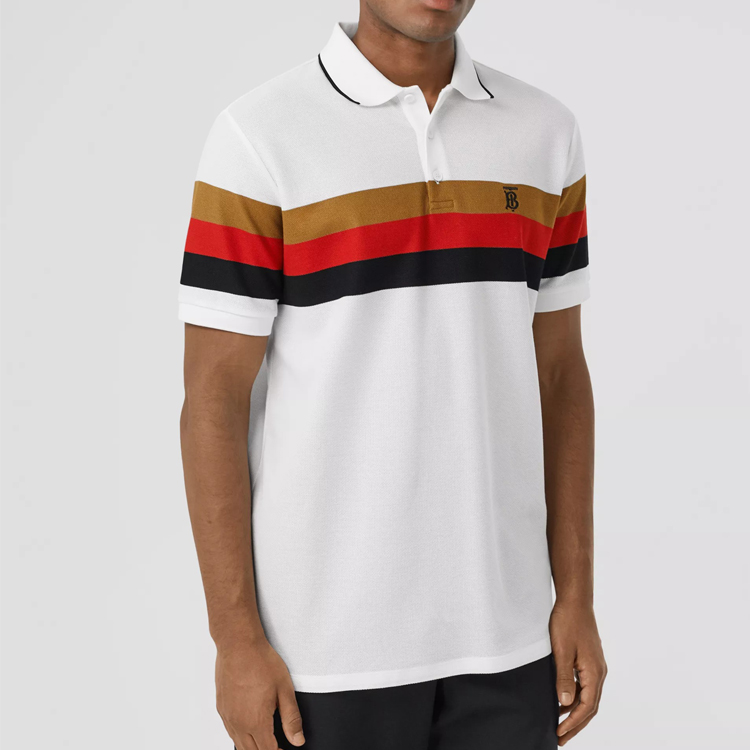 Burberry Striped Logo Short Sleeve Polo Shirt 80258791 圖 4