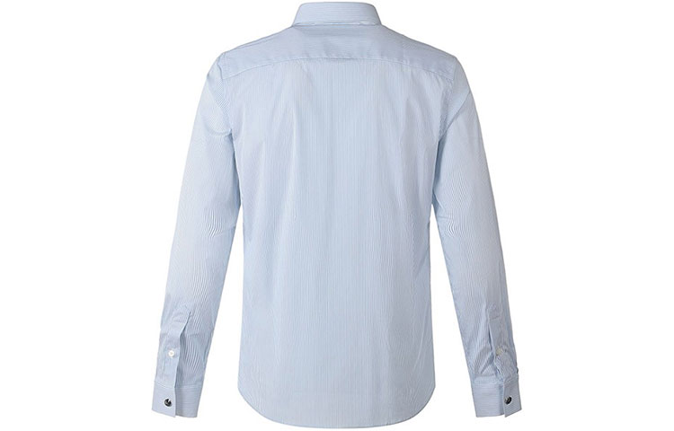 Burberry Striped Point-Collar Long-Sleeve Shirt Light Blue 80427731 圖 3