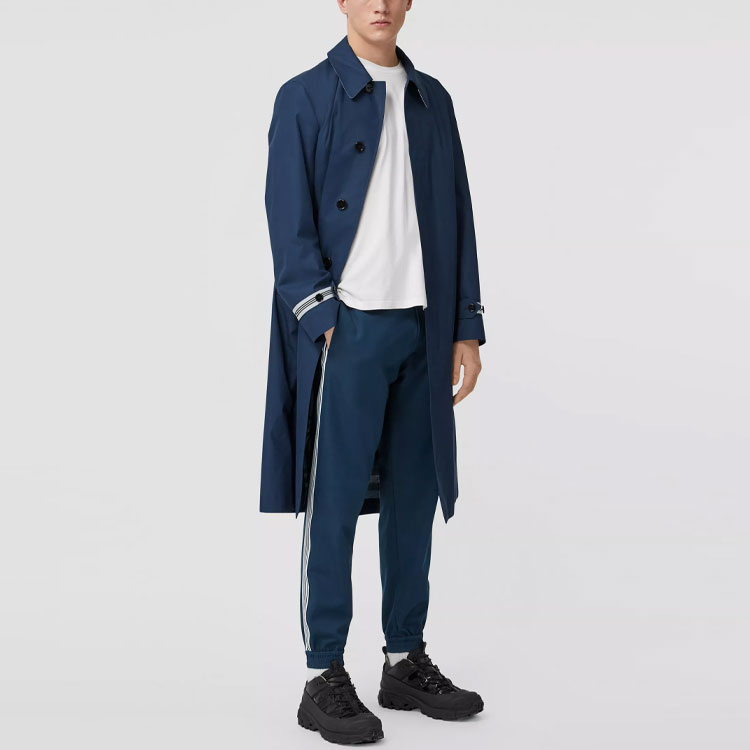 Burberry Striped Wool Jogger Track Pants in Navy Blue. 80388521 圖 5