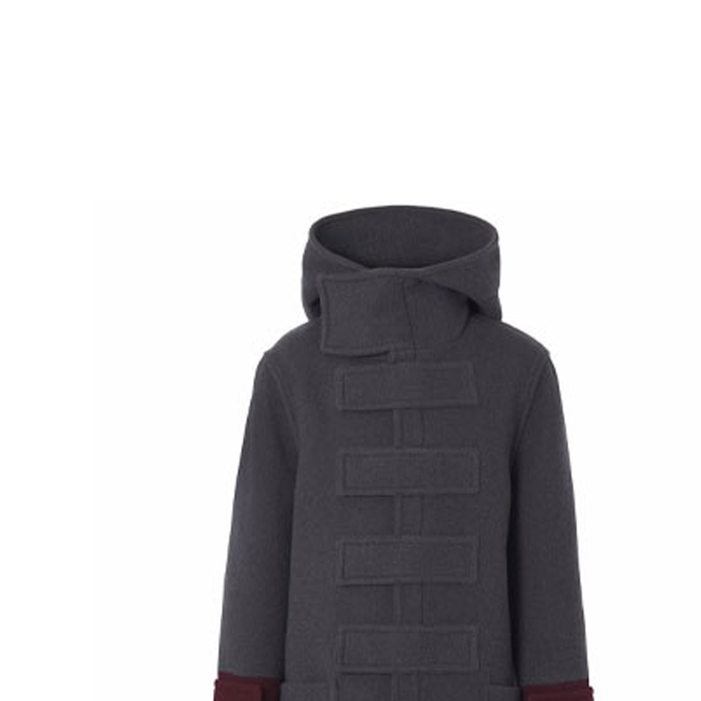 Burberry Striped Wool Tweed Coat in Dark Charcoal Brown. 80454731 圖 5