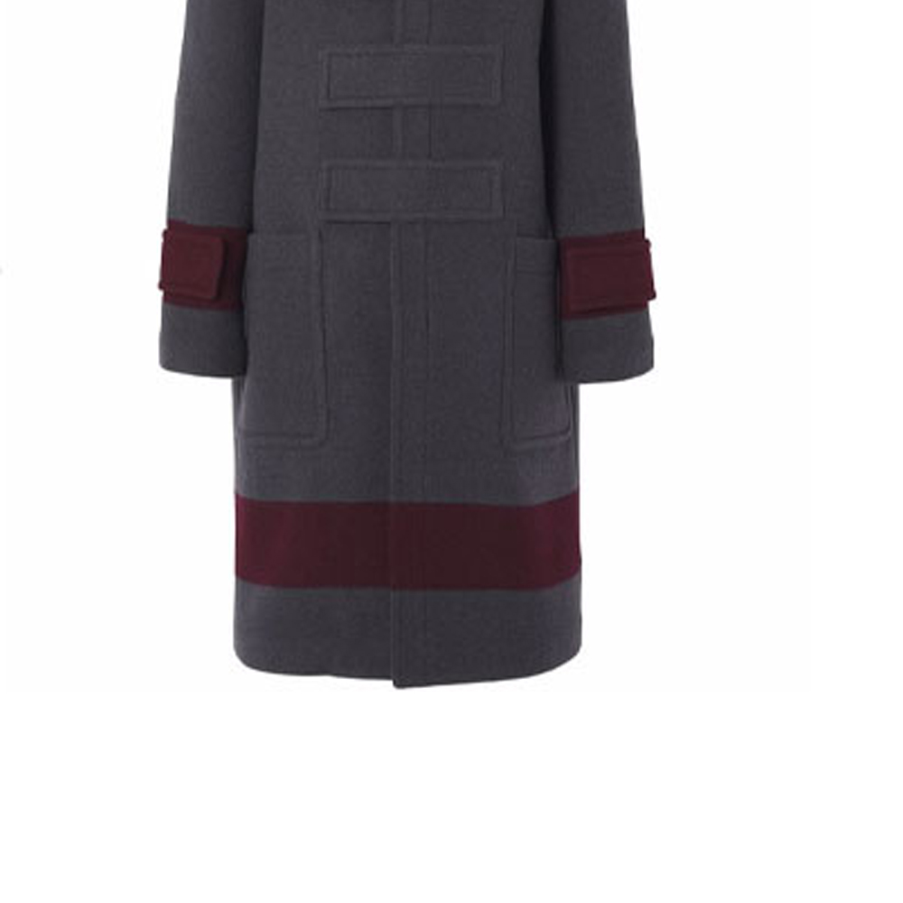 Burberry Striped Wool Tweed Coat in Dark Charcoal Brown. 80454731 圖 6