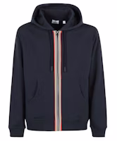 Burberry Striped Zip Drawstring Hoodie for Men Deep Blue 80358811 Burberry Striped Zip Drawstring Hoodie for Men Deep Blue 80358811
