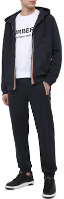 Burberry Baju Hujung Zip Bergaris Lelaki - Biru Gelap 80358811 Shop Burberry Baju Hujung Zip Bergaris Lelaki - Biru Gelap 80358811