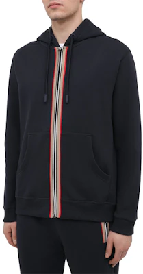 Burberry Baju Hujung Zip Bergaris Lelaki - Biru Gelap 80358811 Details for Burberry Baju Hujung Zip Bergaris Lelaki - Biru Gelap 80358811