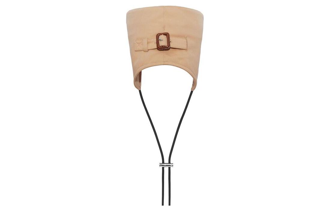 Shop バーバリー スタイリッシュ ミニマル ソリッドカラー トラッパーハット ベージュ ユニセックス 80487381