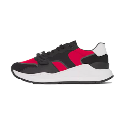 Burberry Suede Sneaker 'Black Red'
