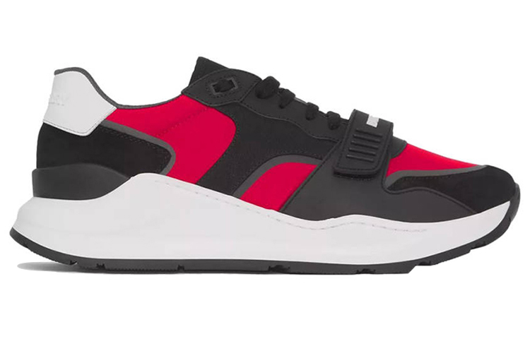 Burberry Suede Sneaker 'Black Red' 圖 2