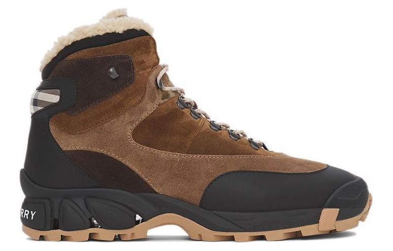 Burberry Suede Tor Outdoor Boots 'Black Brown' 圖 2
