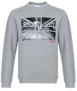 博柏利灰色徽标与米字旗印花卫衣 80166921 Buy 博柏利灰色徽标与米字旗印花卫衣 80166921