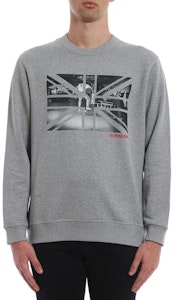 博柏利灰色徽标与米字旗印花卫衣 80166921 Shop 博柏利灰色徽标与米字旗印花卫衣 80166921