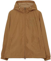 Burberry Tan Logo Print Hooded Jacket for Men. 80697421 Burberry Tan Logo Print Hooded Jacket for Men. 80697421