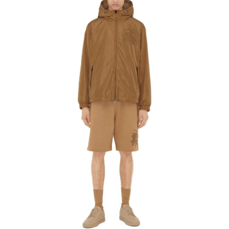 Burberry Tan Logo Print Hooded Jacket for Men. 80697421 圖 3