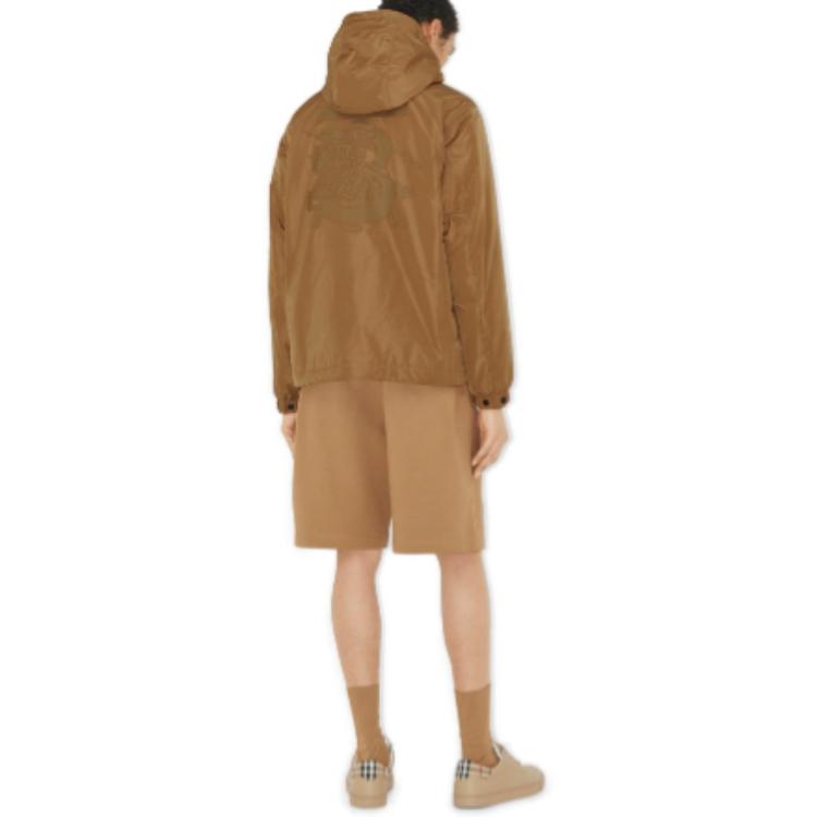 Burberry Tan Logo Print Hooded Jacket for Men. 80697421 圖 4