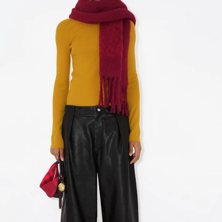 Burberry Tassel Knit Scarf Unisex Red - Couples' Edition 80765661 圖 5