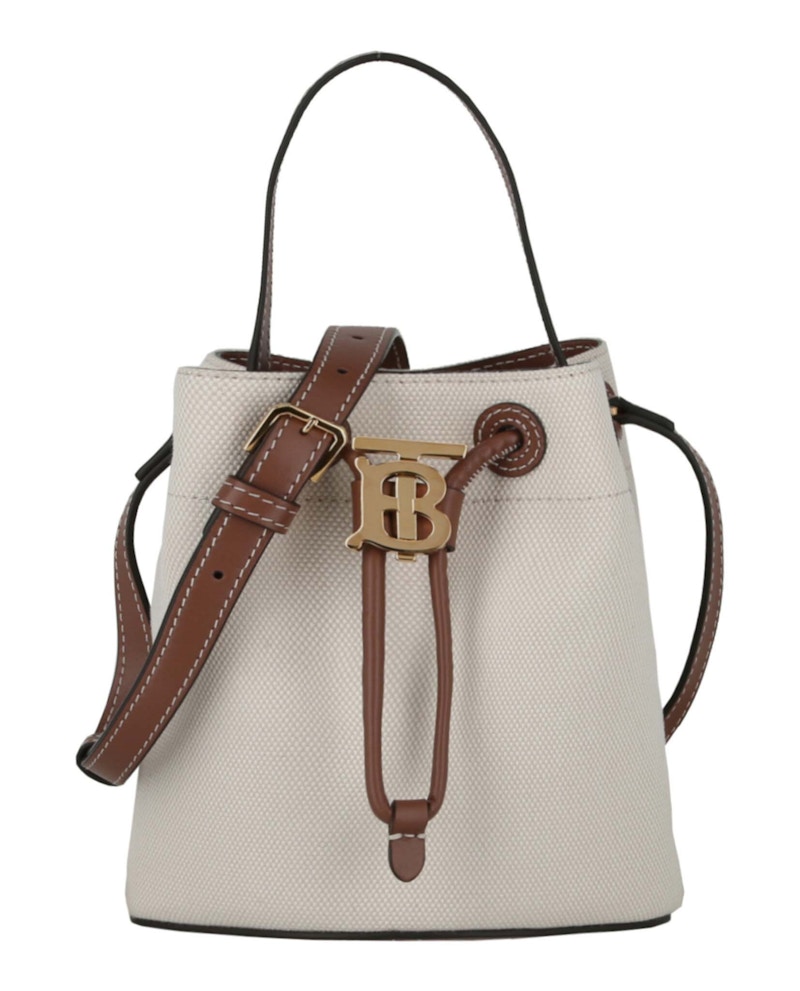 Burberry TB Cotton Bucket Bag Brown