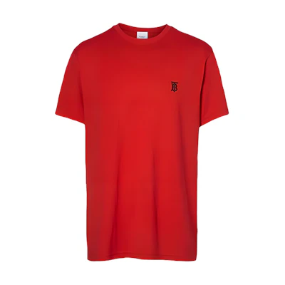 Burberry TB Embroidered Cotton Crew Neck Pullover T-Shirt 80145581