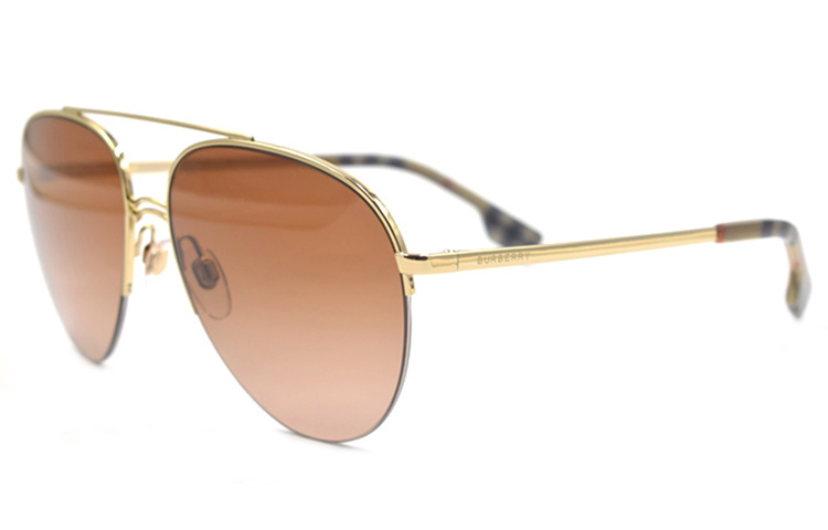 Burberry TB Logo Double Bridge Sunglasses Gold 3113-1109-13