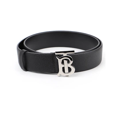 Burberry TB Logo Leather Belt Black 3.5cm 80155991