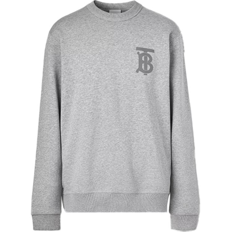 Burberry TB Logo Pattern Sweatshirt Light Gray 80298881