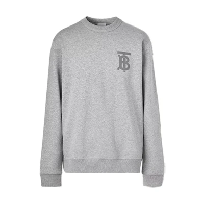 Burberry TB Logo Pattern Sweatshirt Light Gray 80298881