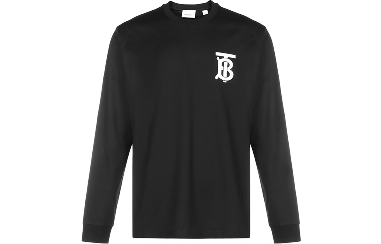 Burberry TB Monogram Crewneck Long Sleeve T-Shirt Black 80245991