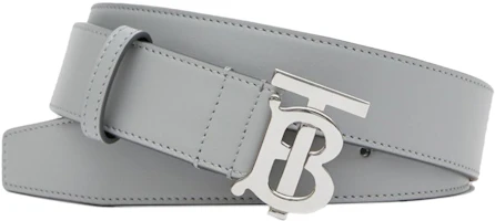 Lookbook Burberry TB 花押字皮革腰帶 雲灰色 3.5cm寬 80283661