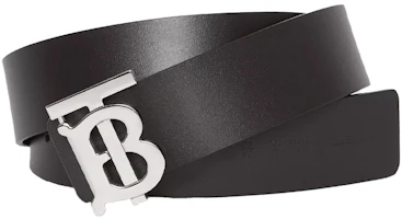 Details for Burberry TB 雙面皮革腰帶 黑色/棕色 4cm 男款 80098121