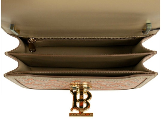 Burberry TB Shoulder Bag Monogram Small Beige/Orange Lookbook Burberry TB Shoulder Bag Monogram Small Beige/Orange