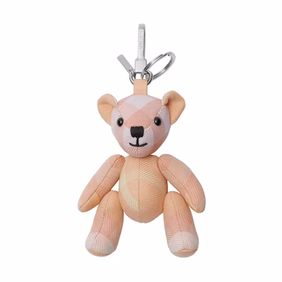 Burberry Teddy Bear Polyester Keychain Unisex Peach Pink 8082424