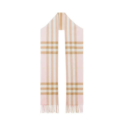 Burberry The Classic Check Cashmere Scarf Alabaster